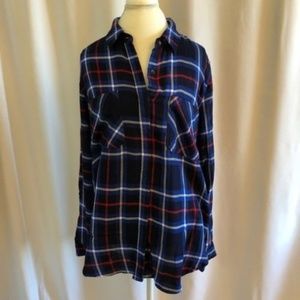 Statement Plaid Top in Red, White, & Blue